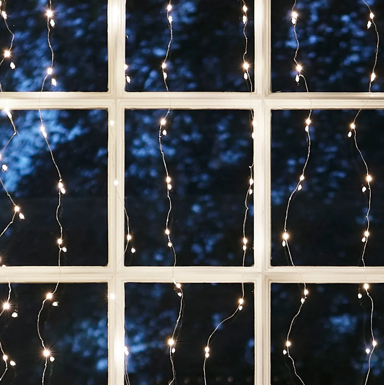 200er Mikro-LED Lichtervorhang in Warmweiß