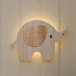 Ernie der Elefant-Wandlampe fürs Kinderzimmer mit Fernbedienung & Timer