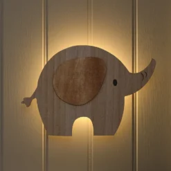 Ernie der Elefant-Wandlampe fürs Kinderzimmer mit Fernbedienung & Timer