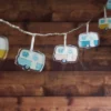 12er Retro Campingwagen Lichterkette Batterie