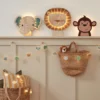 12er Safari Lichterkette Kinderzimmer aus Holz