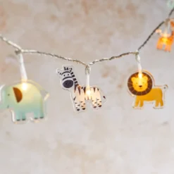 12er Safari Lichterkette Kinderzimmer