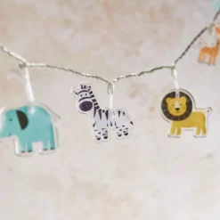 12er Safari Lichterkette Kinderzimmer