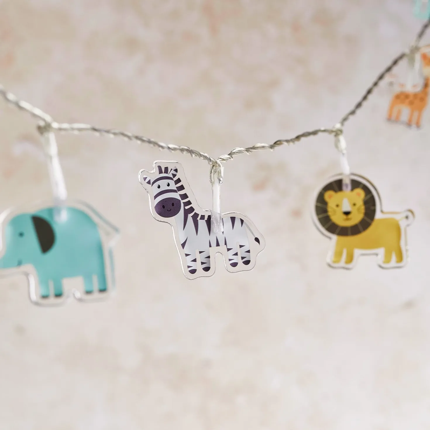 12er Safari Lichterkette Kinderzimmer
