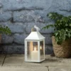 4er Set Albury Gartenlaternen weiß mit TruGlow® Outdoor Kerzen