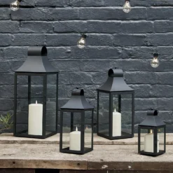 4er Set Albury Gartenlaternen mit TruGlow® Outdoor Kerzen
