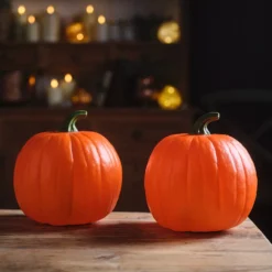 2er-Set Animierte Halloween-Kürbisse mit Sound- & Lichteffekten