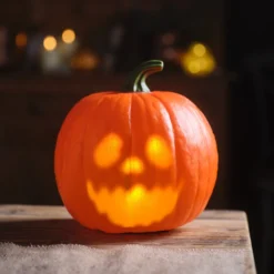 2er-Set Animierte Halloween-Kürbisse mit Sound- & Lichteffekten