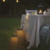 2er‑Set Bambus Solarlaternen im japanischen Stil