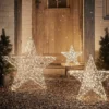 3er Set Bicolor LED Sterne Weihnachtsdeko außen