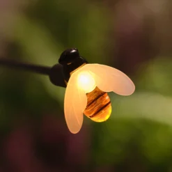 6er Set Bienen Solar-Gartenstecker mit warmweißen LEDs
