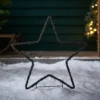 3er Set 66cm Stableuchten Sterne aus Weide