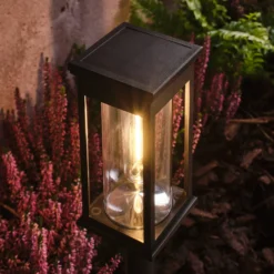 2er-Set "Cragside" Solar-Gartensteckleuchten mit warmweißer LED