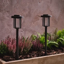 2er-Set "Dartmoor" Solar-Gartensteckleuchten mit Filament-LED