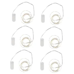 6er Set 20er Micro Lichterketten warmweiß