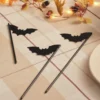 3er Set Halloween Fledermaus Gartenstecker in Schwarz