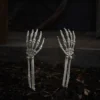 2er Set Halloween Gartendeko Stableuchten Skelette