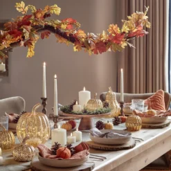 6er Set Herbstdeko Kürbisse aus Wolle