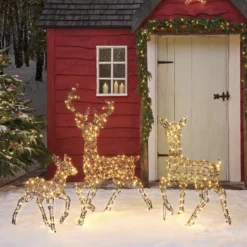 3er Set LED-Rentierfamilie L Studley