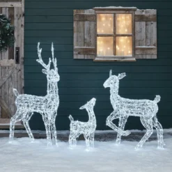 3er Set LED-Rentierfamilie M Swinsty