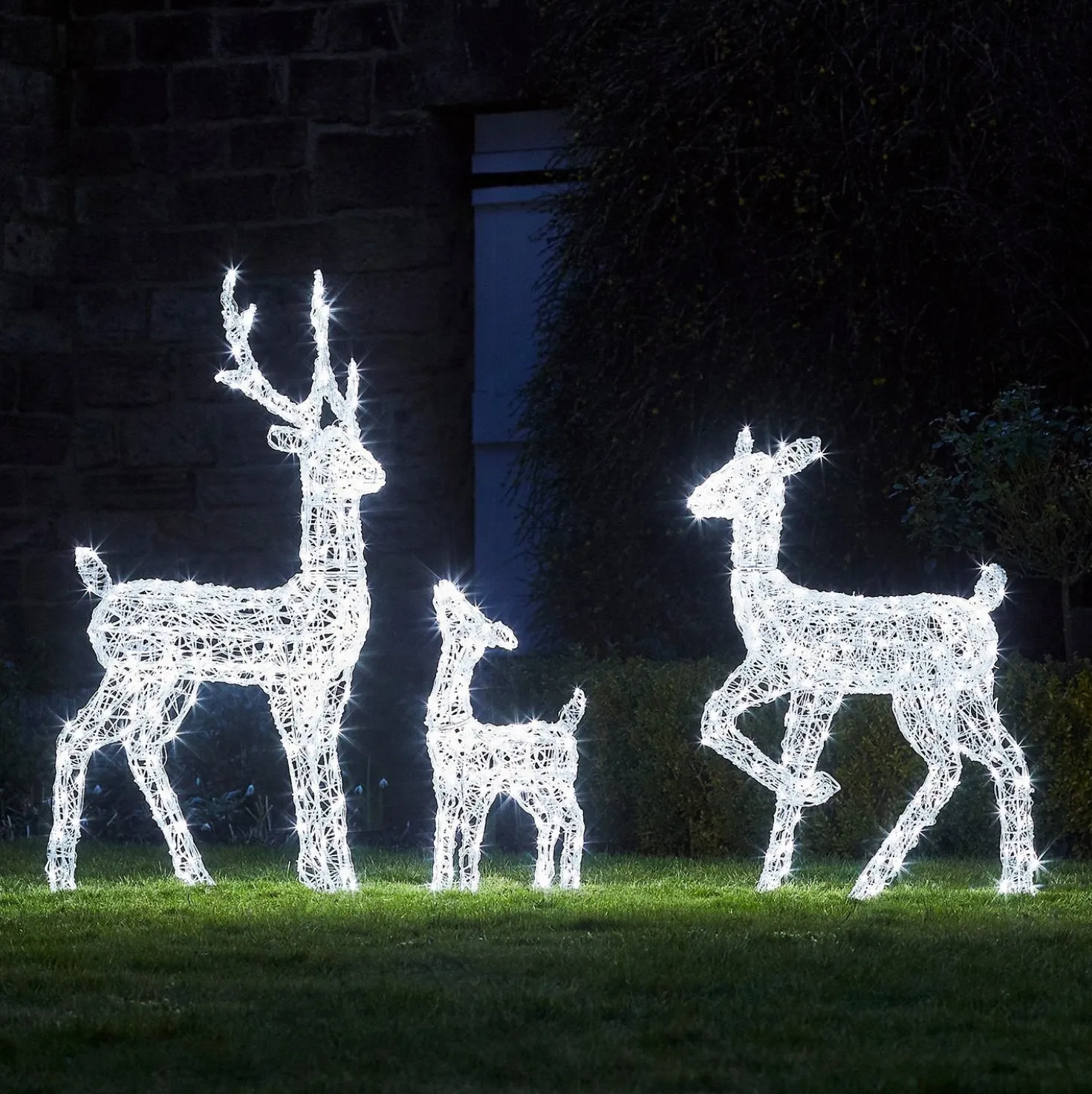 3er Set LED-Rentierfamilie M Swinsty