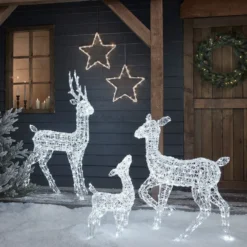 3er Set LED-Rentierfamilie M Swinsty