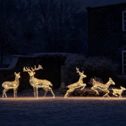 5er Set LED-Rentierfamilie XL Harlow