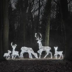 5er Set LED-Rentierfamilie XL Studley