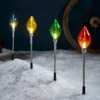 4er Set LED Stableuchten mehrfarbig Weihnachtsdeko außen