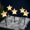 5er Set LED Stableuchten Sterne Weihnachtsdeko außen