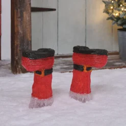 2er Set LED-Stableuchten Weihnachtsstiefel