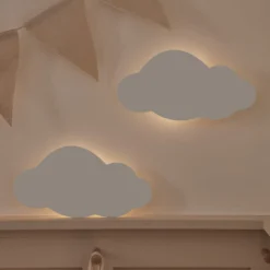 2er Set LED Wolke Nachtlicht wiederaufladbar mit Fernbedienung
