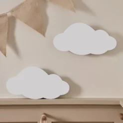 2er Set LED Wolke Nachtlicht wiederaufladbar mit Fernbedienung