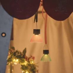 4er Set "Lustre" Solar-Hängeleuchten in Pastellfarben