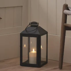 2er Set Metall-Laternen mit TruGlow® LED-Kerzen, Fernbedienung & Timer