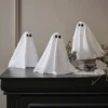 3er Set Mini LED-Halloween-Geister mit 6h-Timer