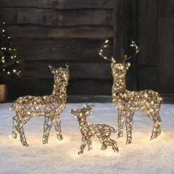 3er Set Mini LED-Rentierfamilie Studley