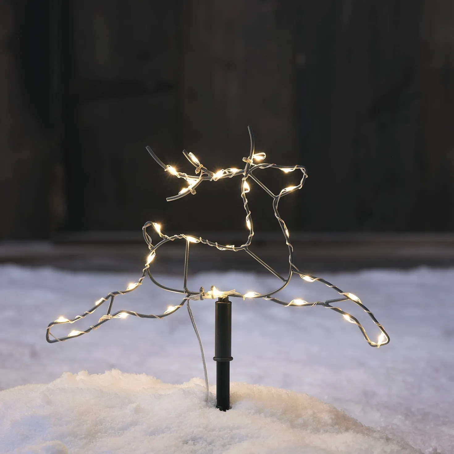3er Set Mini LED Rentier Stableuchten
