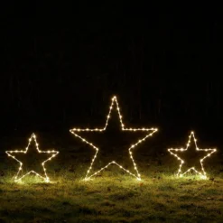 3er Set Osby LED Stern Stableuchten Weihnachtsdeko außen