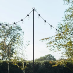 2er Set Party Lichterketten Mast 2,75m