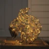 2er-Set Sherwood Rattan LED-Gartenfiguren Fuchs & Eichhörnchen mit 160 LEDs & Timer