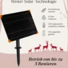 2er Set Solar-LED-Rentier Hirsch & Hirschkuh L Studley