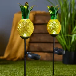 2er Set Solar Stableuchten Ananas