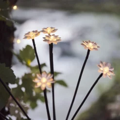 8er Set Solar Stableuchten Blumen