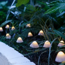 12er Set Solar Stableuchten Pilze