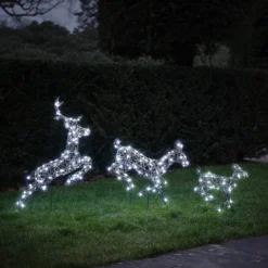 3er Set springende LED-Rentierfamilie M Harlow