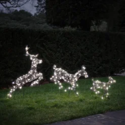 3er Set springende LED-Rentierfamilie M Harlow
