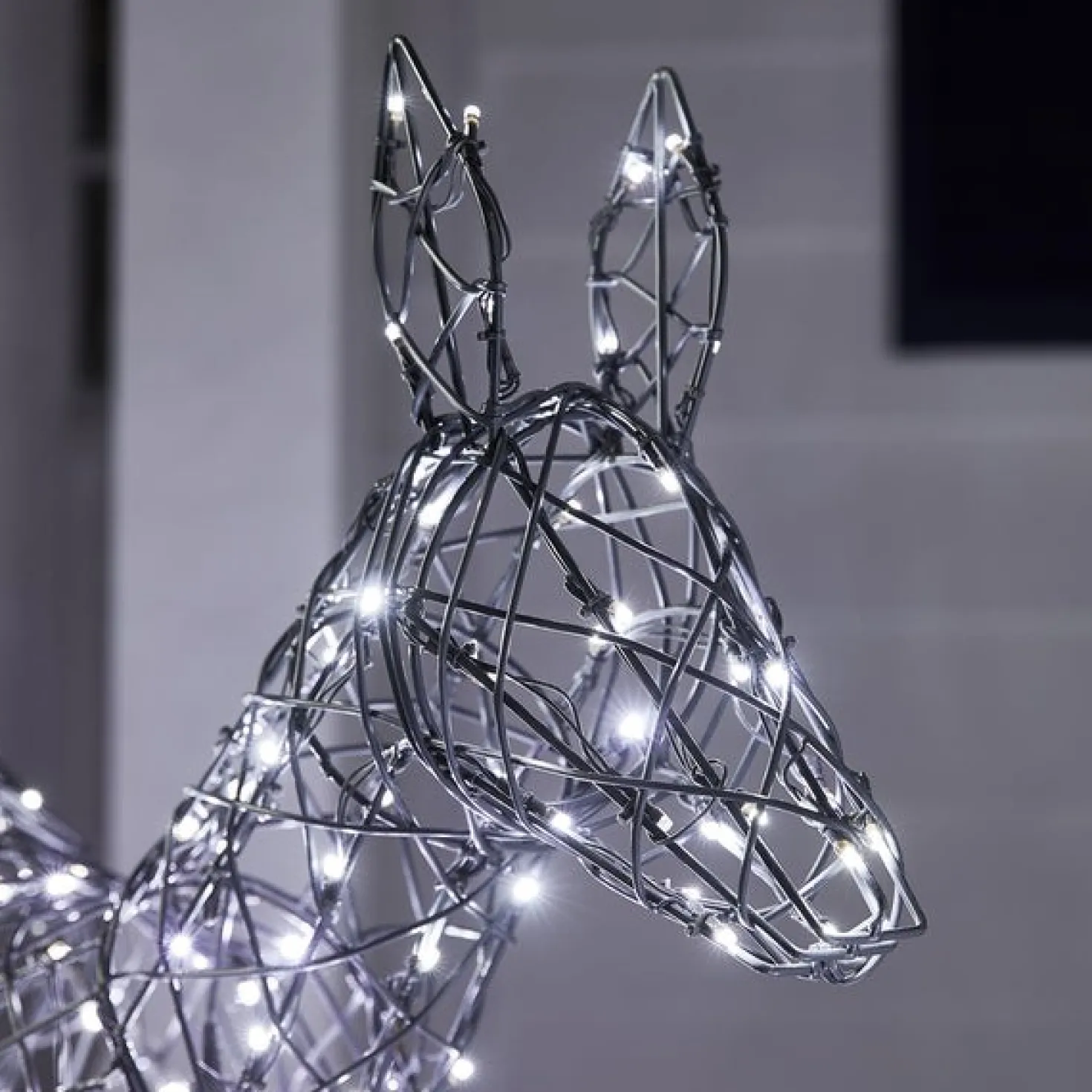 2er Set springende LED-Rentier Hirschkuh & Rehkitz L Harlow