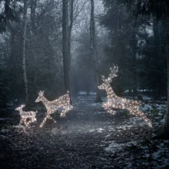 3er Set springende LED-Rentierfamilie L Harlow