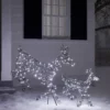 2er Set springende Solar-LED-Rentiere Hirschkuh & Rehkitz L Harlow